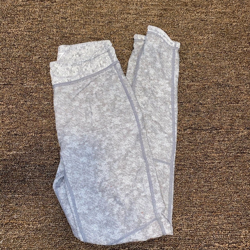 XS GREY GYMSHARK FLEUR LEGGINGS